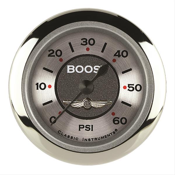 Classic Instruments All-American Series Gauges AW143SRC Boost Gauge, ALL AMER 2" BOOST, 60psi ELECTRIC, FULL SWEEP