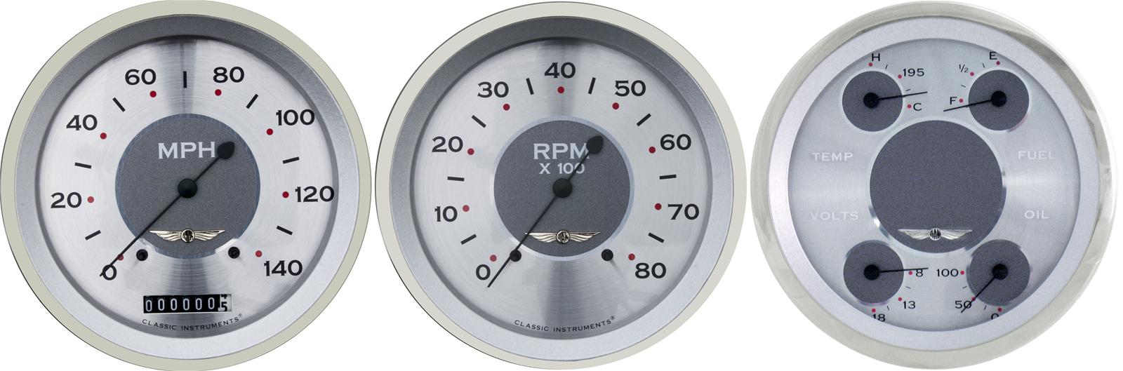 Classic Instruments All-American Series Gauge Sets AW53SRC SET OF 3