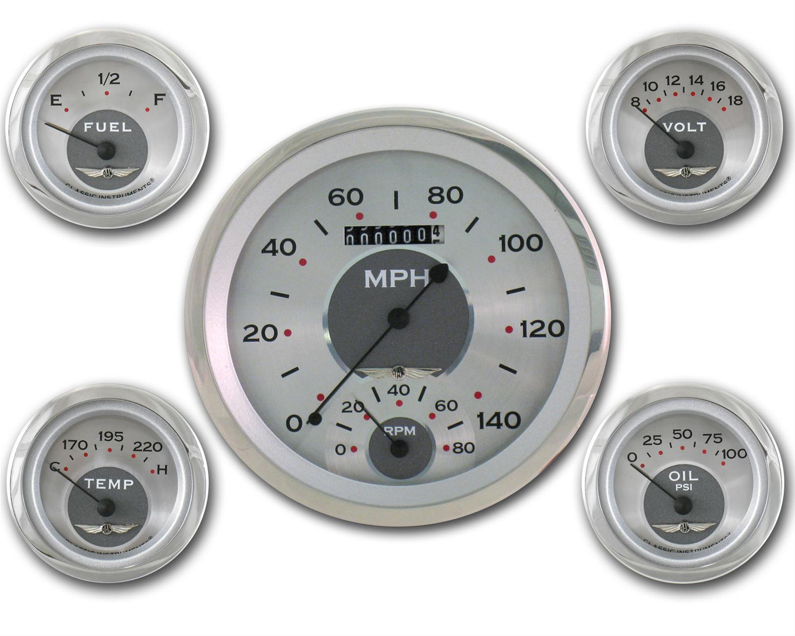Classic Instruments AW65SRC Classic Instruments AllAmerican Series Gauge Sets Summit Racing