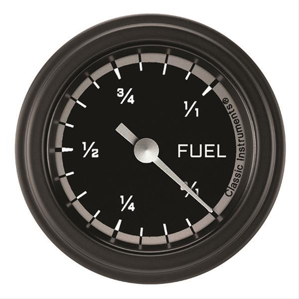 Classic Instruments Auto Cross Gray Series Gauges AX109GBLF Fuel Gauge, AUTO CROSS 2" FUEL PROGRAMMABLE, FS