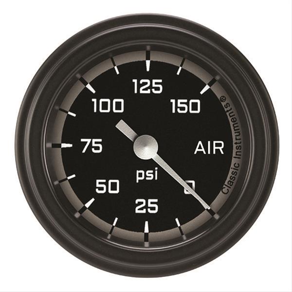 Classic Instruments Auto Cross Gray Series Gauges AX118GBLF Air Pressure Gauge, AUT CR 2" AIR PR 150psi ELECT, FULL SWEEP