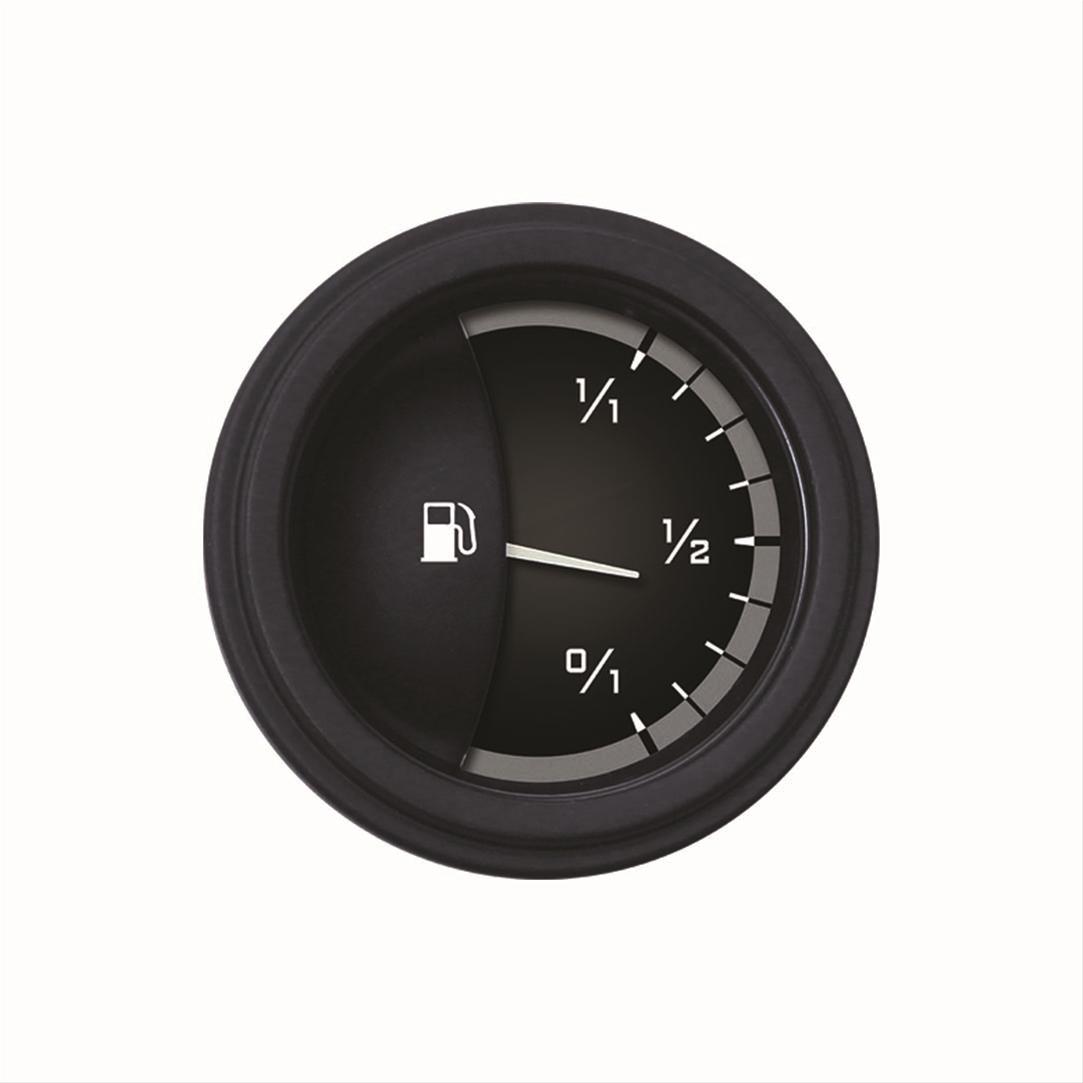 Classic Instruments Auto Cross Gray Series Gauges AX12GBLF Gauge, Series, Fuel Level, Empty-Full, 2 1/8 in., Black/Gray Face, Analog, Electrical, Each