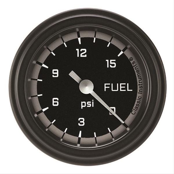 Classic Instruments Auto Cross Gray Series Gauges AX145GBLF Fuel Pressure Gauge, AUT CRS GRY 2" FUEL PRS 15psi ELEC, FULL SWEEP