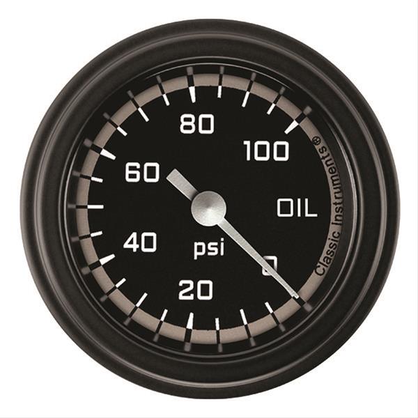 Classic Instruments Auto Cross Gray Series Gauges AX181GBLF Oil Pressure Gauge, AUTO CROSS GRY L 2" OIL PRES 100psi FULL SWEEP