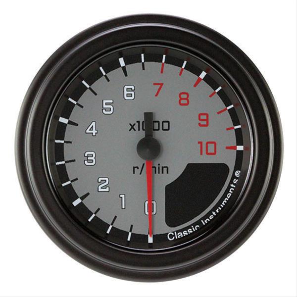 Classic Instruments Auto Cross Gray Series Tachometers AX183GBLF Tachometer, AUTO CROSS 2" TACHOMETER FULL SWEEP thumbnail 2