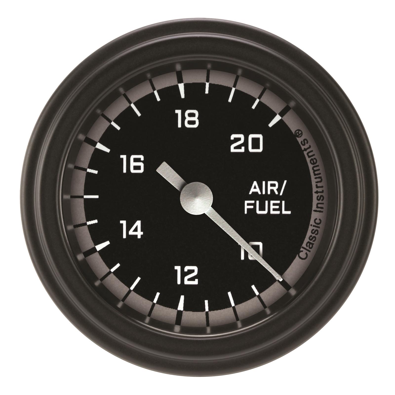 Classic Instruments Auto Cross Gray Series Gauges AX194GBLF Gauges, Series, Air/Fuel Ratio - Wideband, 10:1-20:1 Air/Fuel Ratio, Analog, Electrical, 2 1/8 in., Black Face, White Numbers, Each