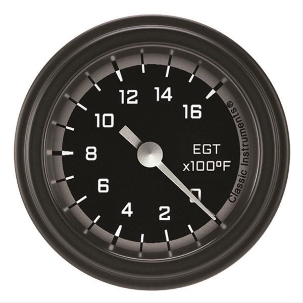 Classic Instruments Auto Cross Gray Series Gauges AX198GBLF Gauge, Series, Pryometer, 0-1,600 Degrees F, 2 1/8 in., Black/Gray Face, Analog, Electrical, Each