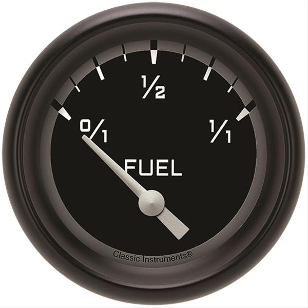 Classic Instruments Auto Cross Gray Series Gauges AX211GBPF Gauge, Series, Performance Bezel, Fuel Level, Empty/Full, 75 Ohms/10 Ohms, 2 5/8 in., Analog, Electrical, Each