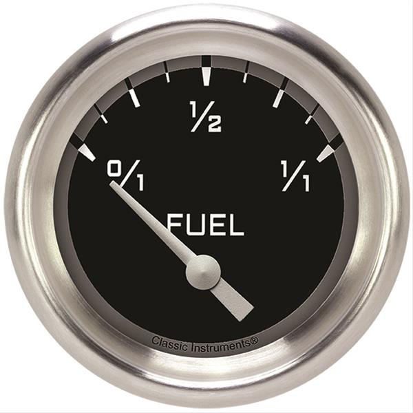 Classic Instruments Auto Cross Gray Series Gauges AX212GAPF Gauge, Series, Performance Bezel, Fuel Level, Empty/Full, 0 Ohms/90 Ohms, 2 5/8 in., Analog, Electrical, Each
