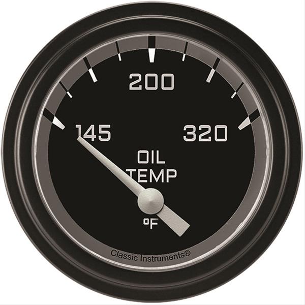 Classic Instruments Auto Cross Gray Series Gauges AX228GBLF Gauge, Series, Oil Temperature, 145-320 Degree F, 2 5/8 in., Low Step Bezel, Analog, Electrical, Each