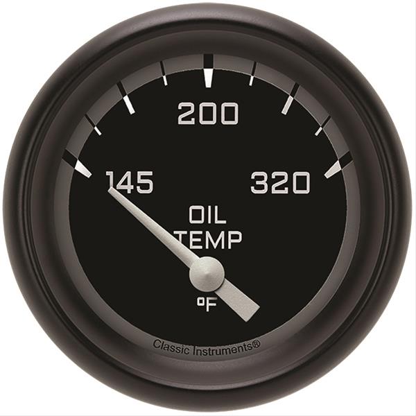 Classic Instruments Auto Cross Gray Series Gauges AX228GBPF Gauge, Series, Oil Temperature, 145-320 Degree F, 2 5/8 in., Performance Bezel, Analog, Electrical, Each