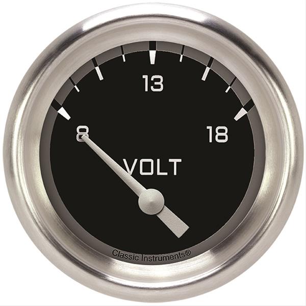 Classic Instruments Auto Cross Gray Series Gauges AX230GAPF Gauge, Series, Voltmeter, 2 5/8 in., Performance Bezel, Analog, Electrical, Each