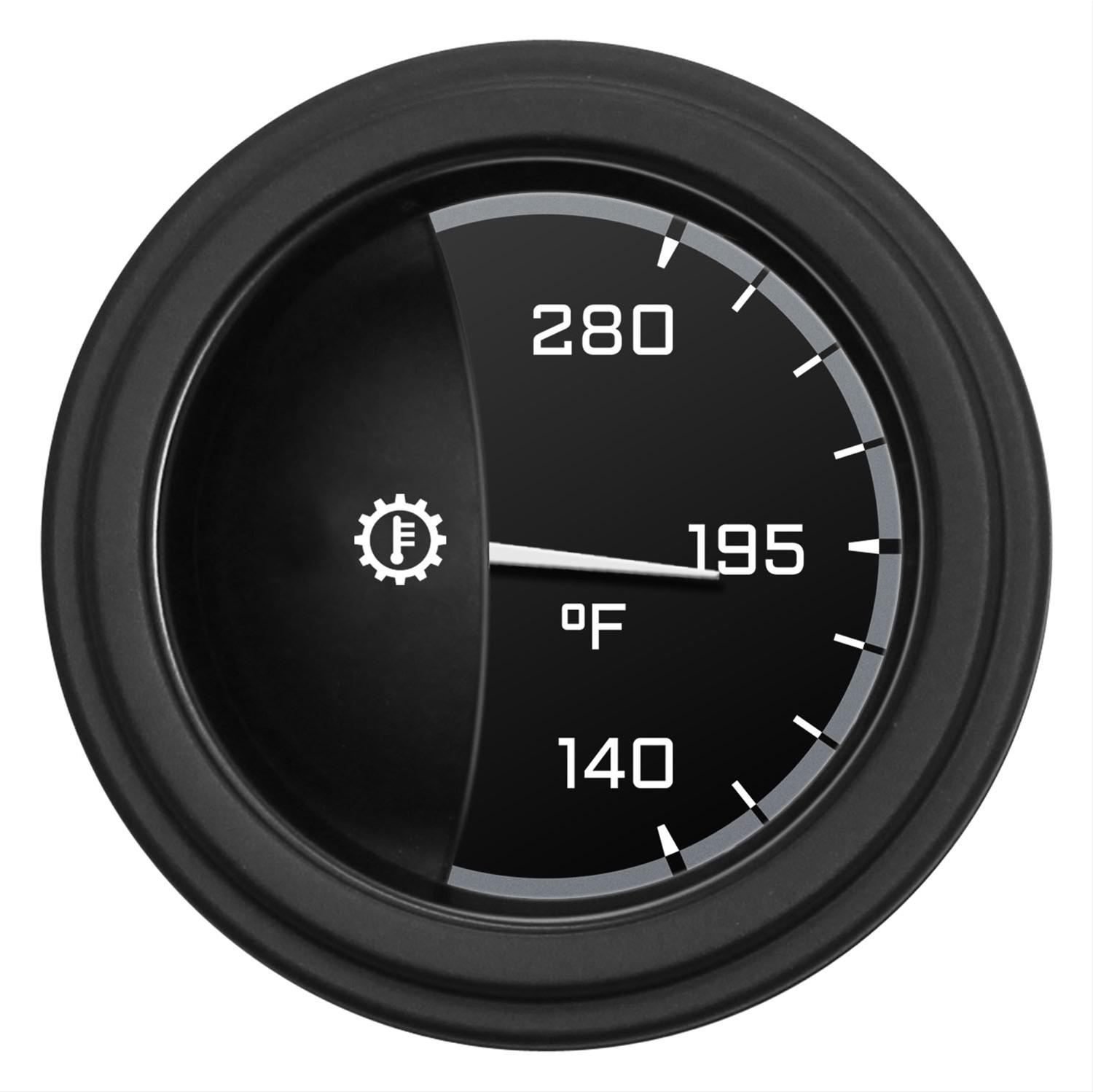Classic Instruments Auto Cross Gray Series Gauges AX27GBLF Gauge, Cross, Transmission Temperature, 140-280 degrees F, 2 1/8 in., Black/Gray Face, Analog, Electrical