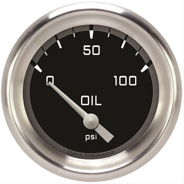 Classic Instruments Auto Cross Gray Series Gauges AX281GAPF Gauge, Series, Oil Pressure, 2 5/8 in., Performance Bezel, Analog, Electrical, Each