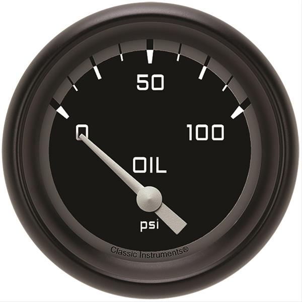 Classic Instruments Auto Cross Gray Series Gauges AX281GBPF Gauge, Series, Oil Pressure, 2 5/8 in., Performance Bezel, Analog, Electrical, Each