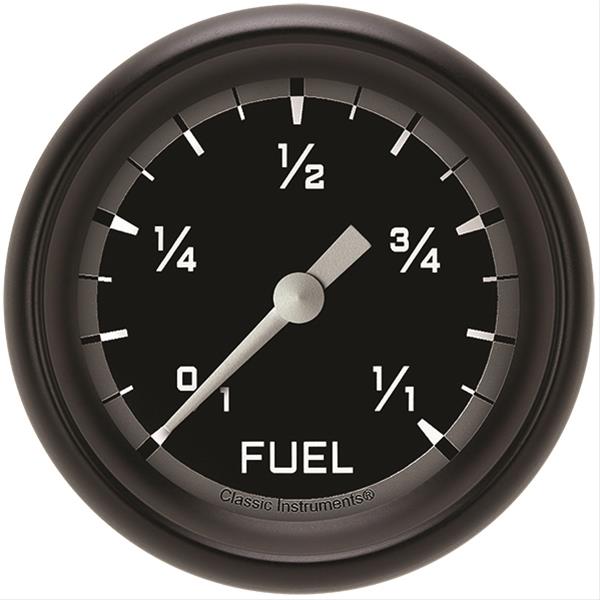 Classic Instruments Auto Cross Gray Series Gauges AX309GBPF Gauge, Series, Performance Bezel, Fuel Level, Empty/Full, Programmable, 2 5/8 in., Analog, Electrical, Each