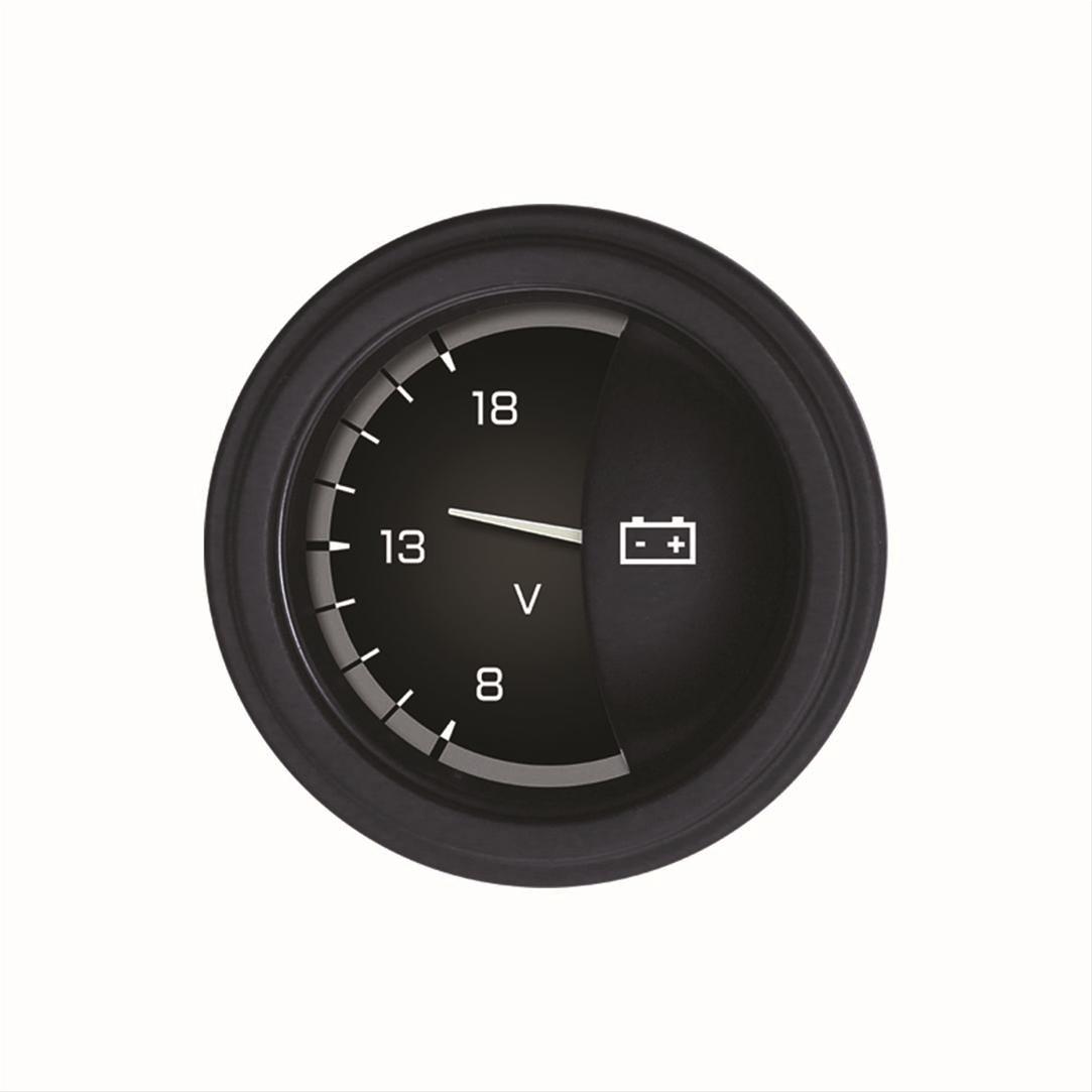 Classic Instruments Auto Cross Gray Series Gauges AX30GBLF Gauge, Series, Voltmeter, 8-18 V, 2 1/8 in., Black/Gray Face, Analog, Electrical, Each