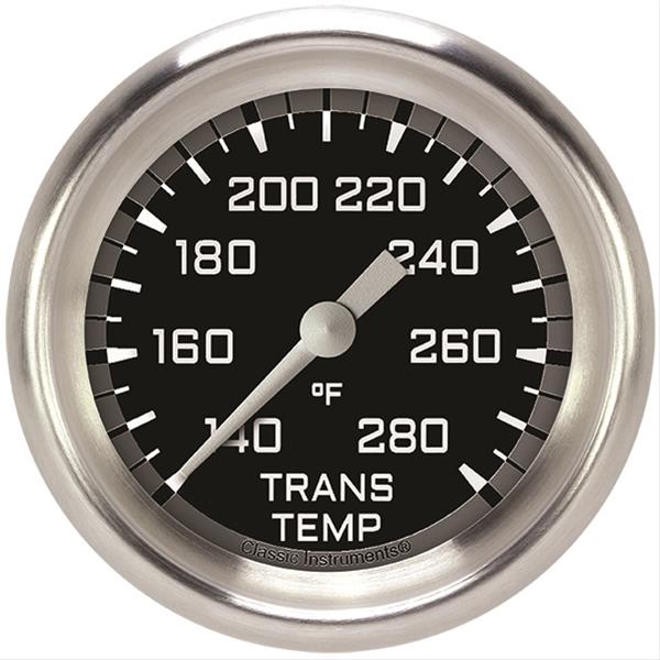 Classic Instruments Auto Cross Gray Series Gauges AX327GAPF Gauge, Series, Transmission Temperature, 2 5/8 in., Performance Bezel, Analog, Electrical, Each