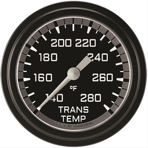 Classic Instruments Auto Cross Gray Series Gauges AX327GBLF Gauge, Series, Transmission Temperature, 2 5/8 in., Low Step Bezel, Analog, Electrical, Each
