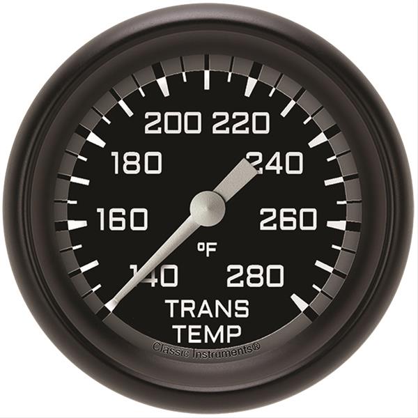 Classic Instruments Auto Cross Gray Series Gauges AX327GBPF Gauge, Series, Transmission Temperature, 2 5/8 in., Performance Bezel, Analog, Electrical, Each
