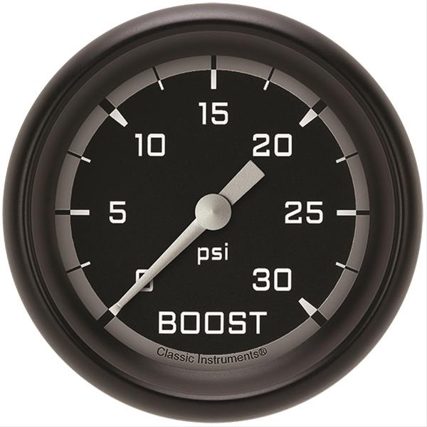 Classic Instruments Auto Cross Gray Series Gauges AX342GBPF Gauge, Series, Boost, 30 psi, 2 5/8 in., Performance Bezel, Analog, Electrical, Each