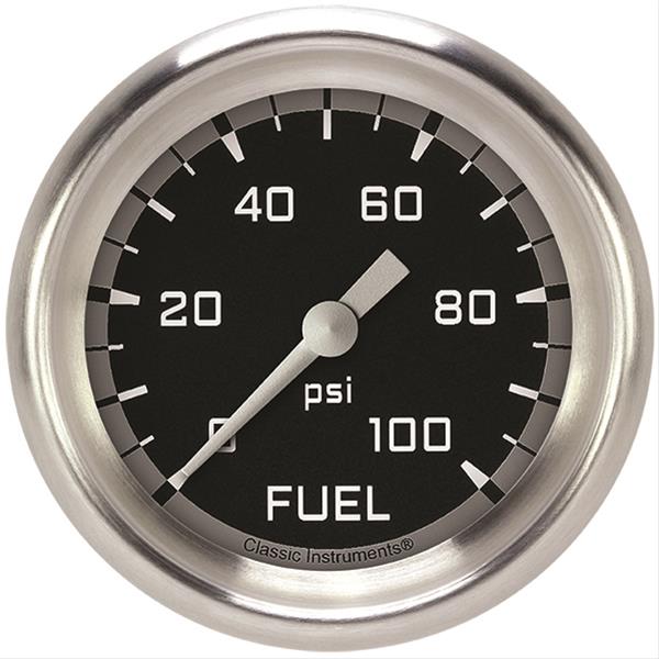 Classic Instruments Auto Cross Gray Series Gauges AX346GAPF Gauge, Series, Fuel Pressure, 0-100 psi, 2 5/8 in., Performance Bezel, Analog, Electrical, Each