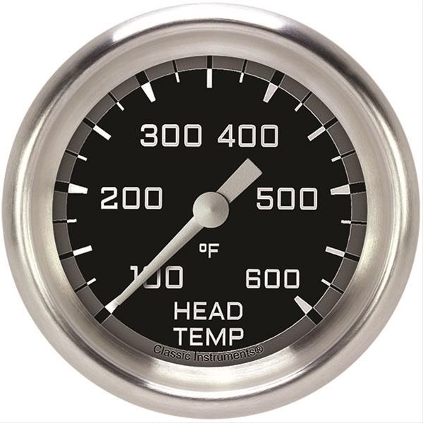 Classic Instruments Auto Cross Gray Series Gauges AX397GAPF Gauge, Series, Cylinder Head Temperature, 100-600 Degree F, 2 5/8 in., Performance Bezel, Analog, Electrical, Each
