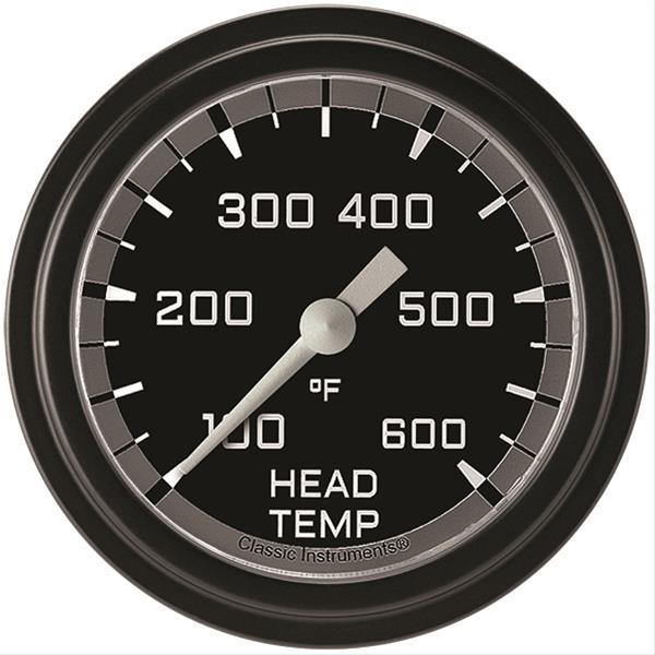 Classic Instruments Auto Cross Gray Series Gauges AX397GBLF Gauge, Series, Cylinder Head Temperature, 100-600 Degree F, 2 5/8 in., Low Step Bezel, Analog, Electrical, Each