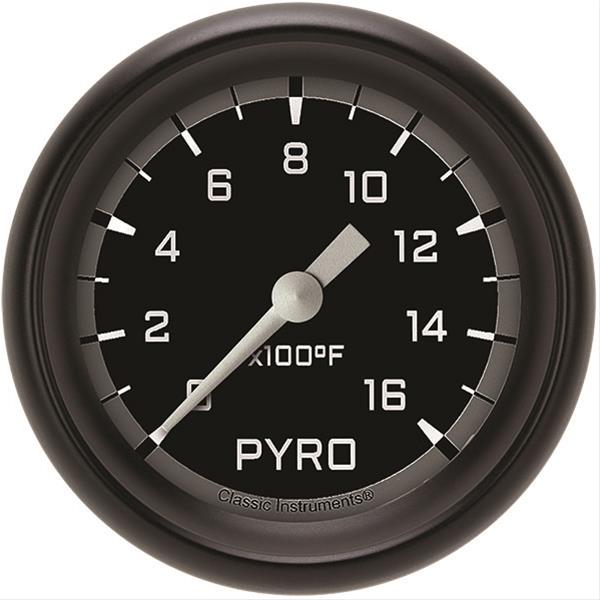 Classic Instruments Auto Cross Gray Series Gauges AX398GBPF Gauge, Series, Pyrometer, 0-1,600 Degree F, 2 5/8 in., Low Step Bezel, Analog, Electrical, Each