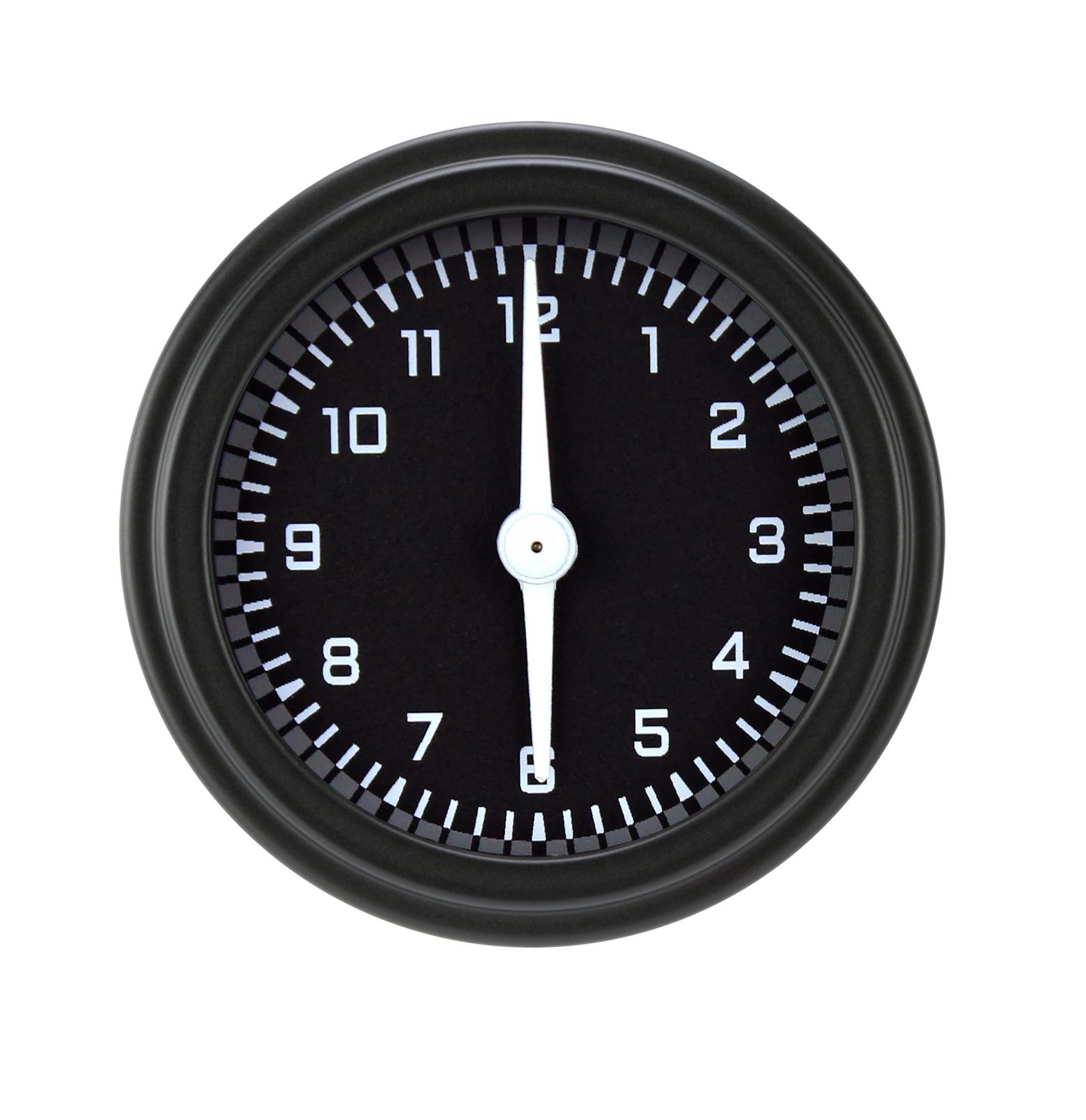 Classic Instruments Auto Cross Gray Series Gauges AX90GBLF Gauge, Series, Clock, 12 Hour, 2 1/8 in., Black/Gray Face, Analog, Electrical, Each