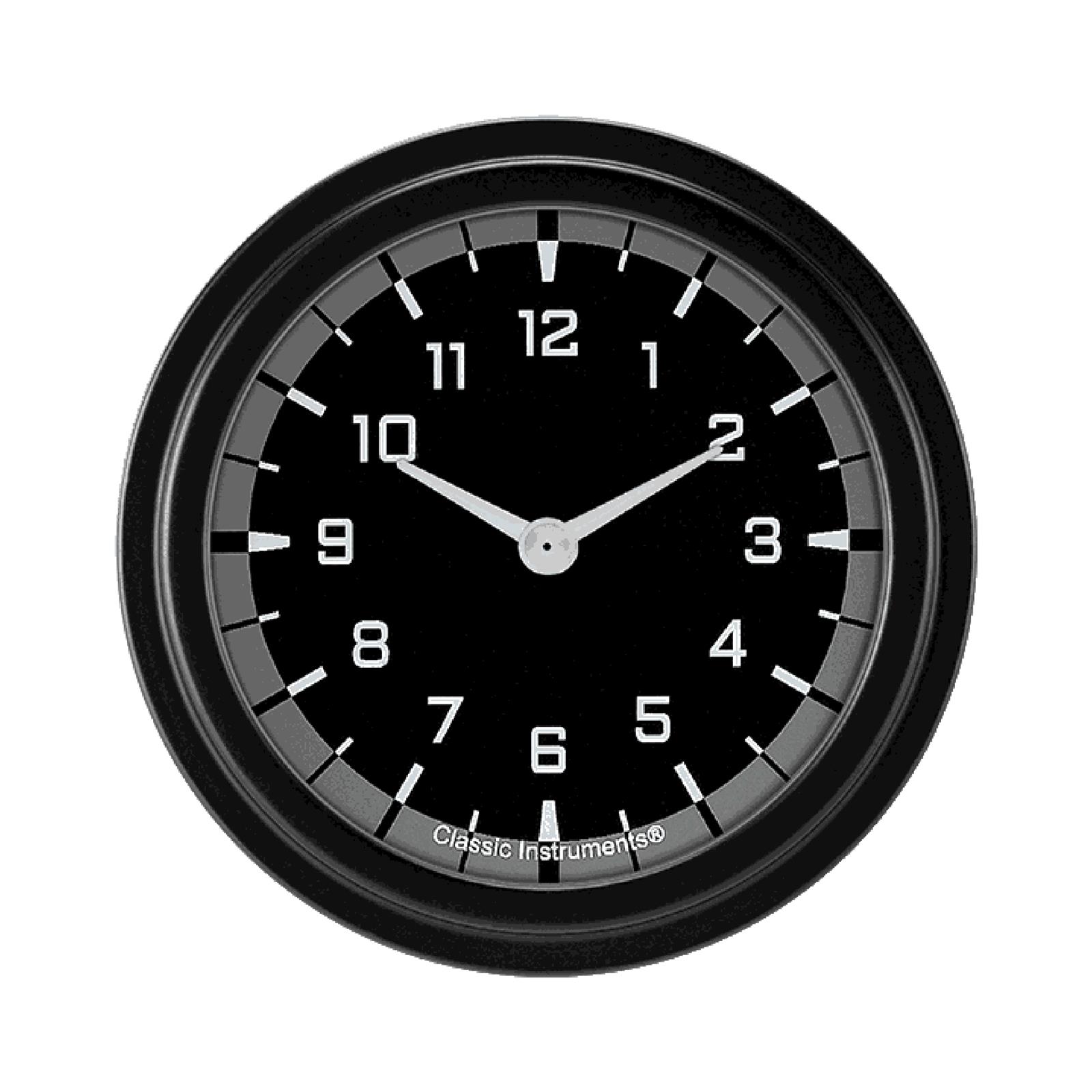 Classic Instruments Auto Cross Gray Series Gauges AX92GBLF Gauge, Analog, AutoCross Series, Clock, 12 Hour, 2 5/8 in. Diameter, Black/Gray Face, Full Sweep, Each