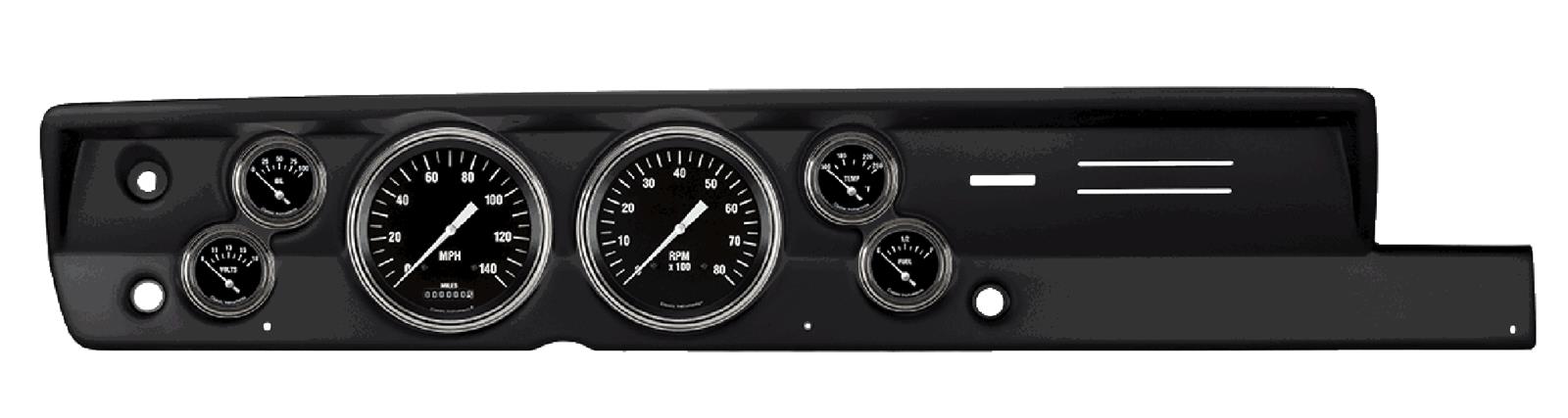 Classic Instruments 1967-69 Plymouth Barracuda Package Gauge Sets CDPB67HR51BL Kit, Hot Rod Series, Short Sweep, Direct-Fit w/ Black Insert, Mopar, 1967-1969 Barracuda, Kit