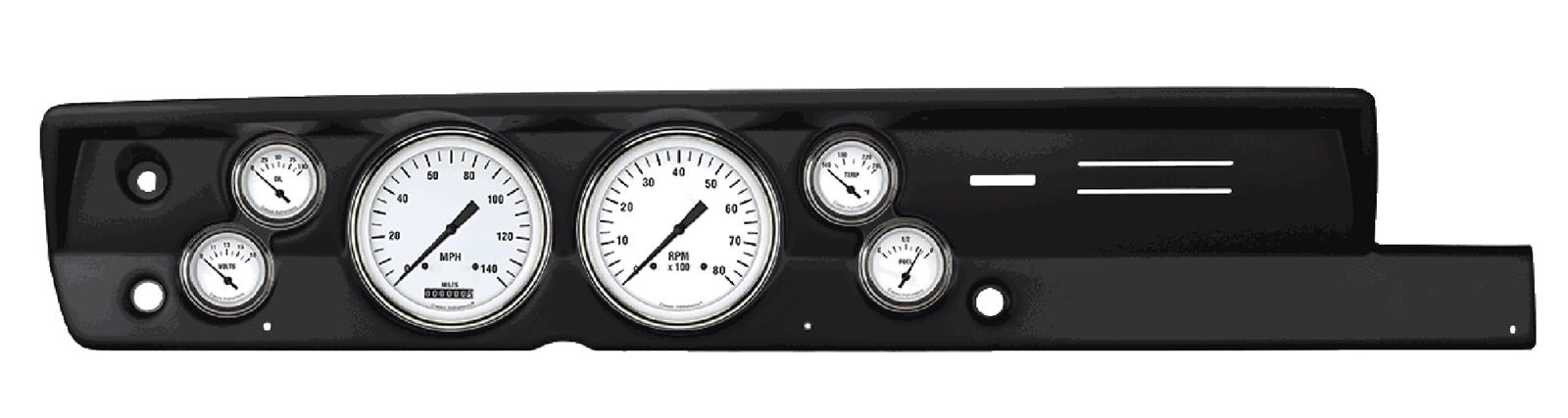 Classic Instruments 1967-69 Plymouth Barracuda Package Gauge Sets CDPB67WH51BL Kit, White Hot Series, Short Sweep, Direct-Fit w/ Black Insert, Mopar, 1967-1969 Barracuda, Kit thumbnail 2