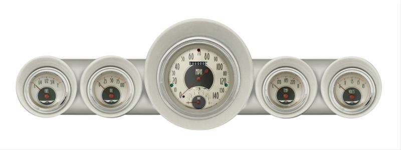 Classic Instruments 1959-60 Chevy Package Gauge Sets CH59AN65 Gauges, All-American Nickel Style, Speedometer, Tach, Water Temperature, Nickel Face, Analog, Chevy, Kit