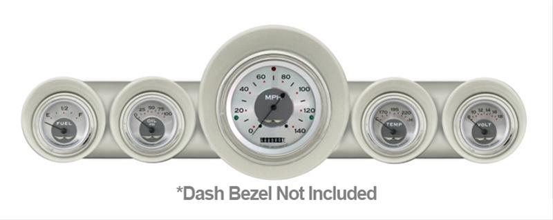 Classic Instruments 1959-60 Chevy Package Gauge Sets CH59AW54 Gauges, All-American Original Style, Speedometer, Water Temperature, Voltage, Silver Face, Analog, Chevy, Kit