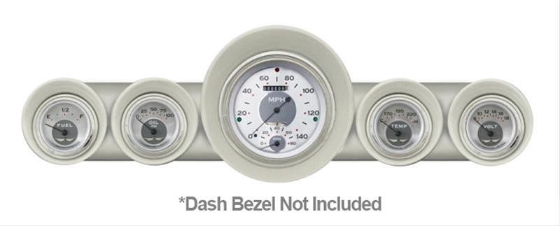 Classic Instruments 1959-60 Chevy Package Gauge Sets CH59AW65 Gauges, All-American Original Style, Speedometer, Tach, Water Temperature, Silver Face, Analog, Chevy, Kit