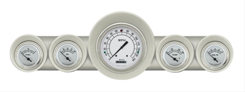 Classic Instruments 1959-60 Chevy Package Gauge Sets CH59CW54 Gauges, White Style, Speedometer, Water Temperature, Fuel Level, White Face, Analog, Chevy, Kit