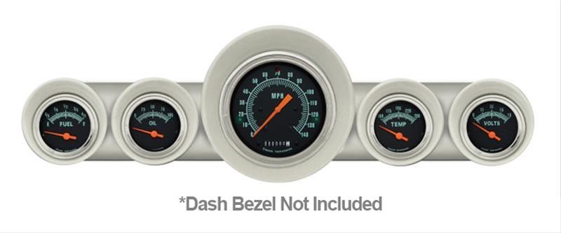 Classic Instruments 1959-60 Chevy Package Gauge Sets CH59GS54 Gauges, G-Stock Style, Speedometer, Water Temperature, Fuel Level, Voltage, Black Face, Analog, Chevy, Kit