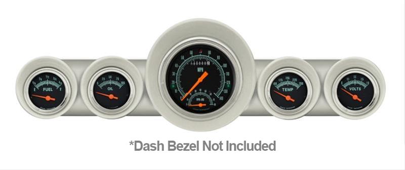 Classic Instruments 1959-60 Chevy Package Gauge Sets CH59GS65 Gauges, G-Stock Style, Speedometer, Tach, Water Temperature, Fuel Level, Black Face, Analog, Chevy, Kit