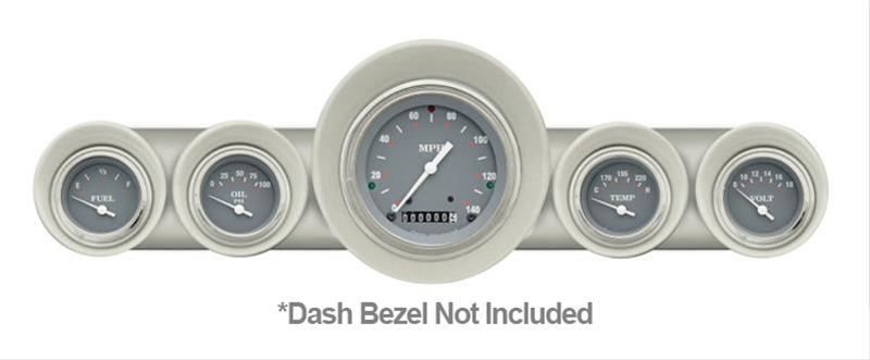 Classic Instruments 1959-60 Chevy Package Gauge Sets CH59SG54 Gauges, SG Style, Speedometer, Water Temperature, Oil Pressure, Fuel Level, Gray Face, Analog, Chevy, Kit