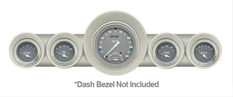 Classic Instruments 1959-60 Chevy Package Gauge Sets CH59SG65 Gauges, SG Style, Speedometer, Tach, Water Temperature, Fuel Level, Voltage, Gray Face, Analog, Chevy, Kit