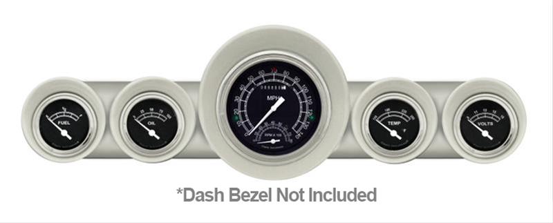 Classic Instruments 1959-60 Chevy Package Gauge Sets CH59TR65 Gauges, Traditional Style, Speedometer, Tach, Water Temperature, Fuel Level, Black Face, Analog, Chevy, Kit