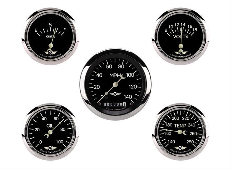Classic Instruments Series Gauge Sets CL900SRC 5 gauge set, CLASSIC SERIES 5 GAUGE SET,