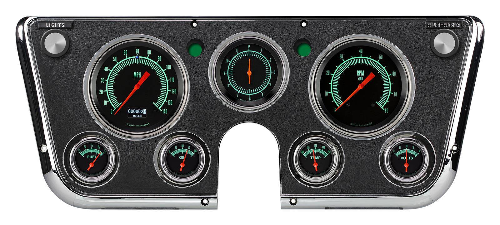 Classic Instruments 1967-72 Chevy Truck Package Gauge Sets CT67DGS Gauges, G-Stock, Direct Fit, Display Gauge, Chevy/GMC, Truck, 1967-1972, Speedometer, Tach, Fuel, Volt, Oil Pressure, Water Temp, Kit
