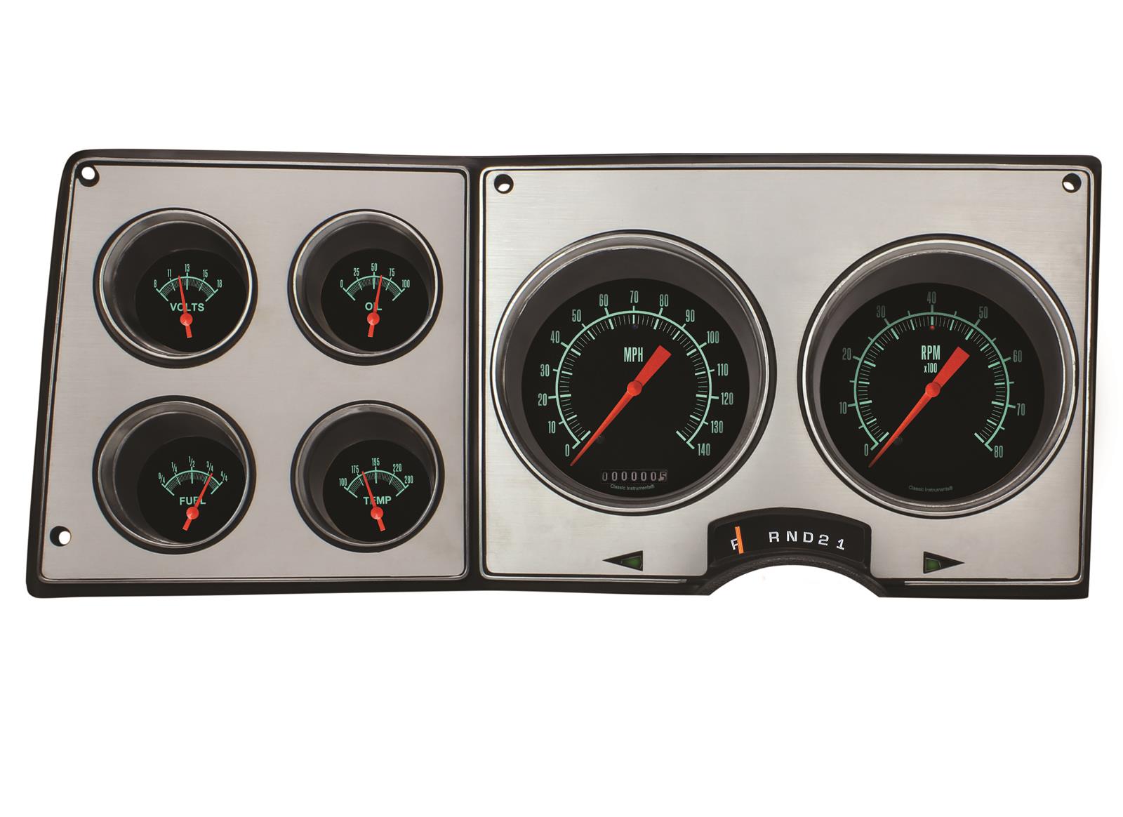 Classic Instruments 1973-87 Chevy/GMC Truck Packages CT73GS Gauge Kits, Direct Fit Analog, Package Gauge Sets, G-Stock, Speedometer, Tach, Water Temperature, Black Face, Chevrolet, GMC, Kit
