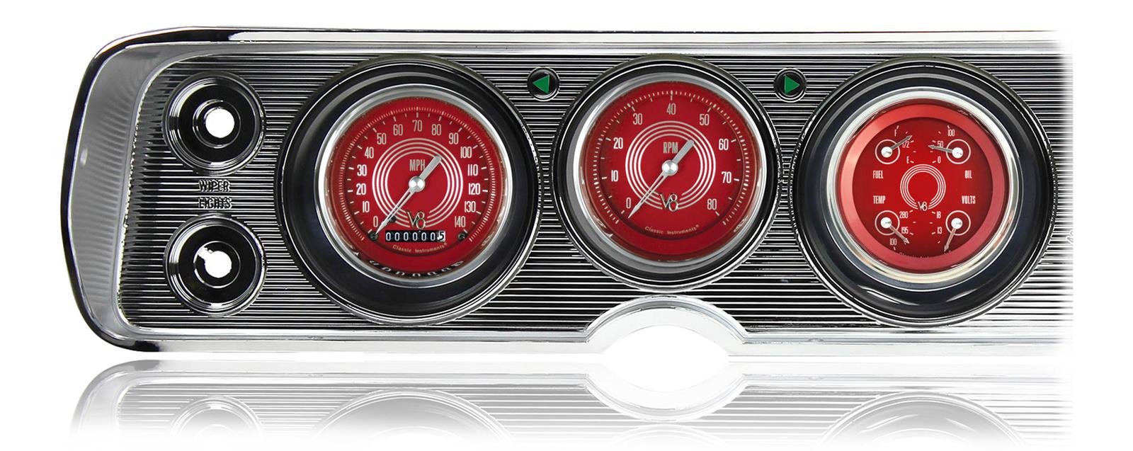 Classic Instruments Gauge Kits and Instrument Clusters CV64V8RS-LS