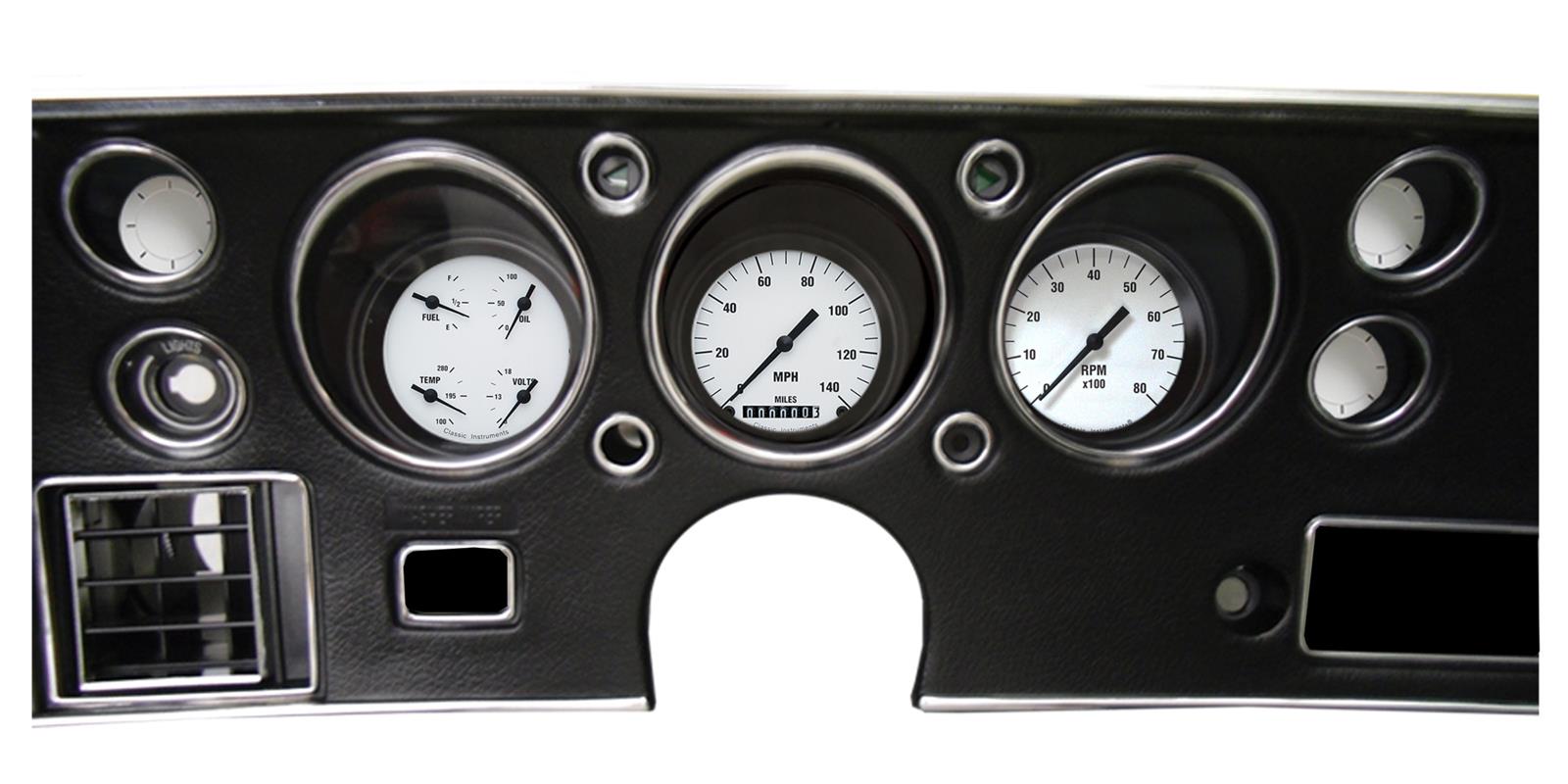 Classic Instruments Gauge Kits and Instrument Clusters CV70WH-LS