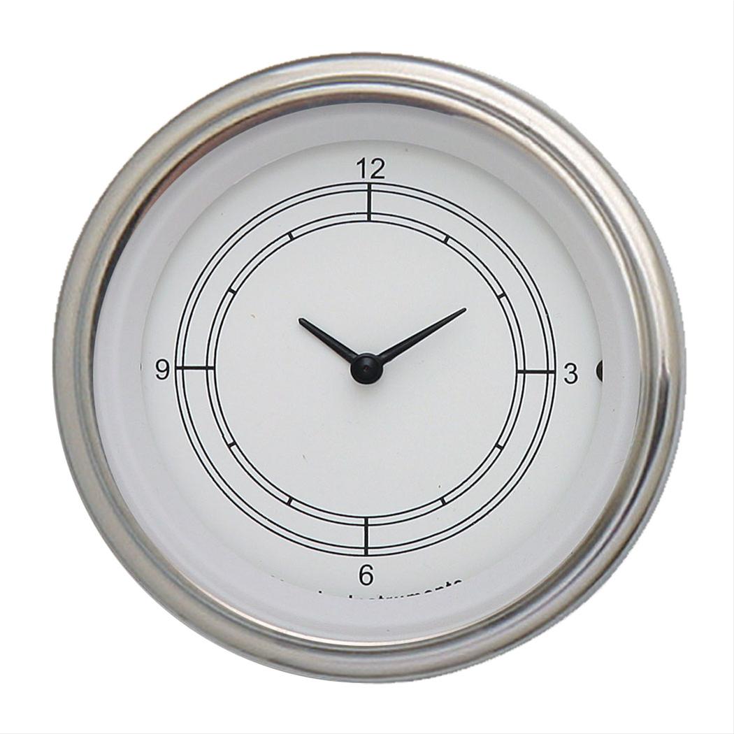 Classic Instruments White Series Gauges CW93SLC Gauge, Series, Clock, 12 hours, 3 3/8 in., Face, Analog, Electrical, Each