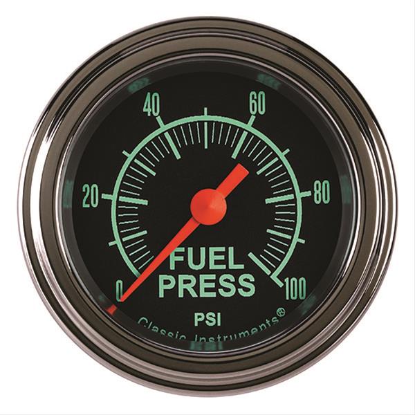 Classic Instruments G-Stock Series Gauges GS146SLF Fuel Pressure Gauge, G-STOCK 2" FUEL PRES 100psi ELEC, FULL SWEEP