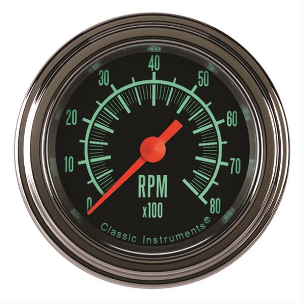 Classic Instruments G-Stock Series Tachometers GS183SLF Tachometer, G-STOCK SERIES 2" TACHOMETER FULL SWEEP